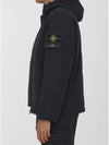 Techno Fabric Hooded Jacket Navy - STONE ISLAND - BALAAN 7