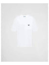 Triangle Logo Jersey Short Sleeve T-Shirt White - PRADA - BALAAN 2