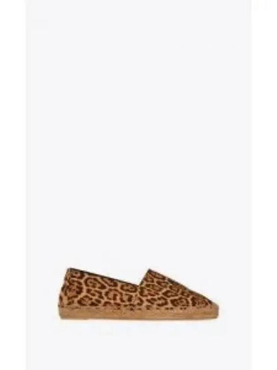 Logo Leopard Canvas Espadrilles Brown - SAINT LAURENT - BALAAN 2