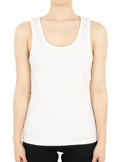 Women's Embroidered Logo Sleeveless White - MONCLER - BALAAN 2