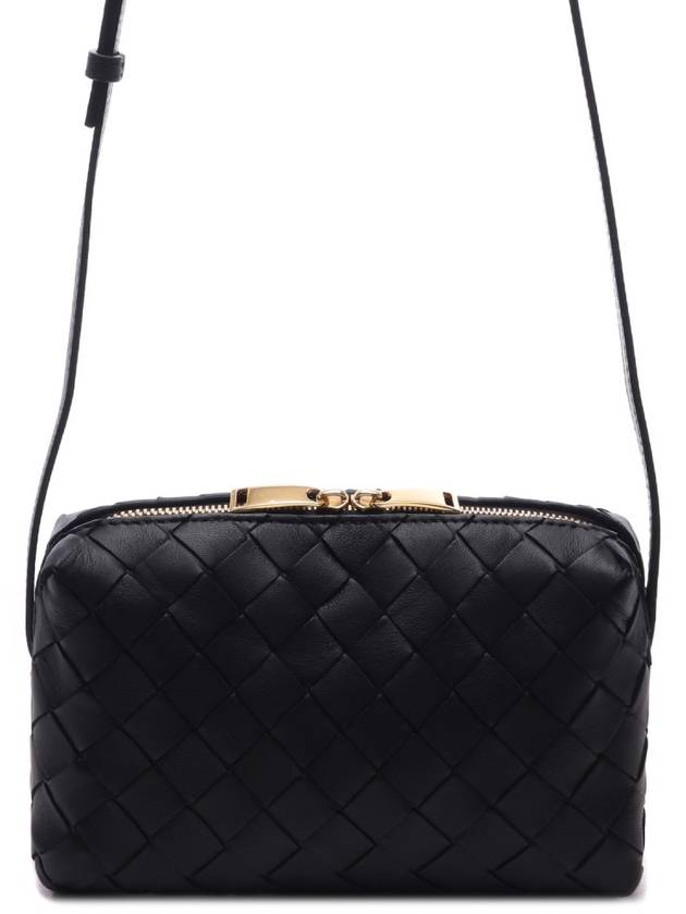 Intrecciato Lamb Leather Mini Cross Bag Black - BOTTEGA VENETA - BALAAN 2