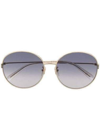 Eyewear Logo Round Frame Metal Sunglasses Grey - GUCCI - BALAAN 1