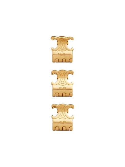 Triomphe Small Hair Clip Set of 3 Gold - CELINE - BALAAN 2