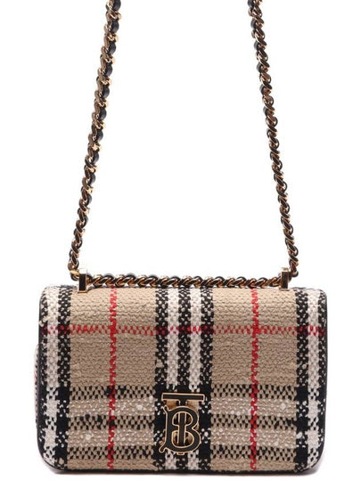 TB Logo Check Bouclé Mini Lola Cross Bag Beige - BURBERRY - BALAAN 2