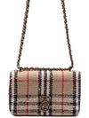 TB Logo Check Bouclé Mini Lola Cross Bag Beige - BURBERRY - BALAAN 3