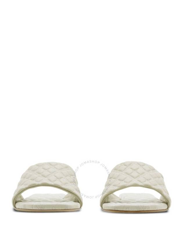 Square Toe Quilted Rede Slippers Plaster - BURBERRY - BALAAN 3