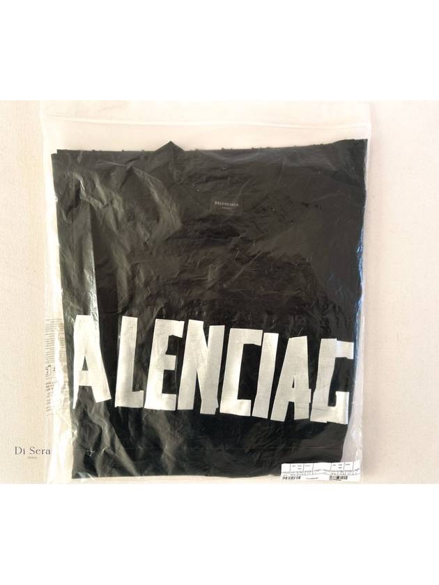 Tape Type Short Sleeve T-Shirt Black - BALENCIAGA - BALAAN 6