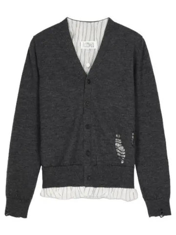 Distressed cardigan dark gray - MAISON MARGIELA - BALAAN 1