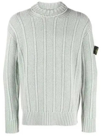 Wappen Patch Mock Neck Knit Top Sage Green - STONE ISLAND - BALAAN 2