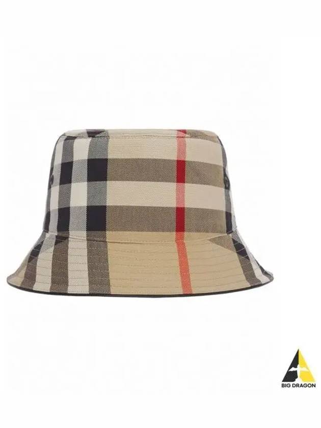 Check Pattern Cotton Bucket Hat Beige - BURBERRY - BALAAN 2