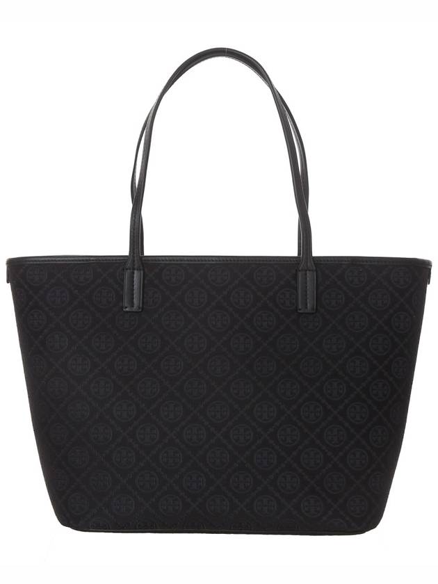 T Monogram Tote Bag Black - TORY BURCH - BALAAN 4