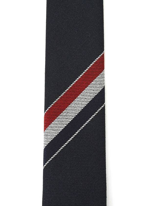 Three-Line Engineer Stripe Wool  Neck Tie Navy - THOM BROWNE - BALAAN 8