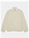 Rib Collar French Terry Quarter Zip Pullover Long Sleeve T-shirt Beige - G/FORE - BALAAN 2