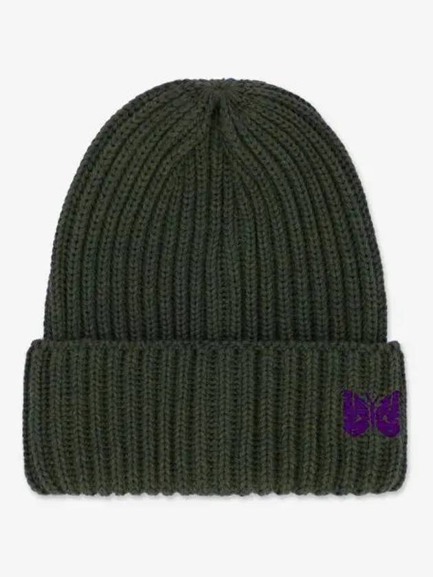 Merino Wool Watch Cap Beanie Olive PU063OLIVE - NEEDLES - BALAAN 1