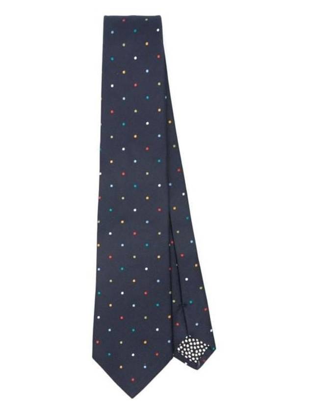 Polka Dot Silk Tie Navy - PAUL SMITH - BALAAN 2