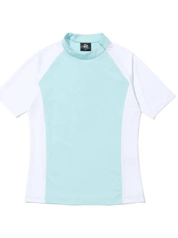 Diagonal placket women’s short sleeve base layer MINT - 20THHOLE - BALAAN 1