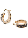 Logo Enameled Metal Earrings  Black - MIU MIU - BALAAN 5