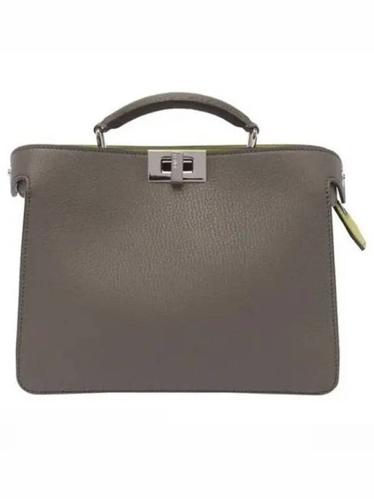 I See U Selleria Leather Strap Mini Tote Bag Grey - FENDI - BALAAN 2