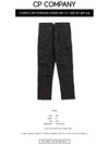 Lens Wappen Nylon Cargo Straight Pants Black - CP COMPANY - BALAAN 3