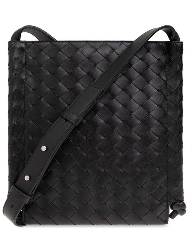 Intrecciato Flat Loop Small Cross Bag Black - BOTTEGA VENETA - BALAAN 2