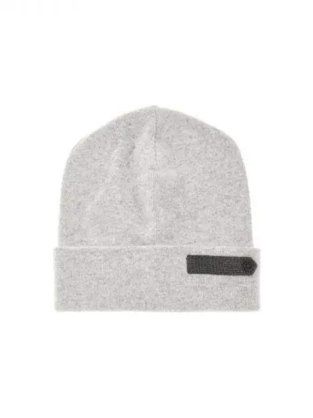 Women s Monili Strap Cashmere Beanie Melange Gray 270754 - BRUNELLO CUCINELLI - BALAAN 1