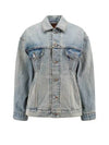 Hourglass Denim Jacket Light Blue - BALENCIAGA - BALAAN 2