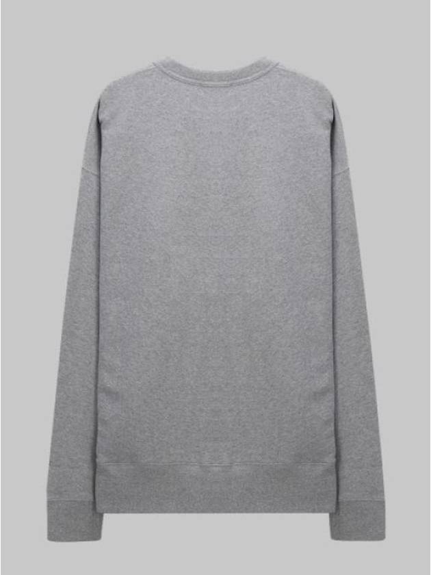 Face Patch Sweatshirt Light Grey Melange - ACNE STUDIOS - BALAAN 3