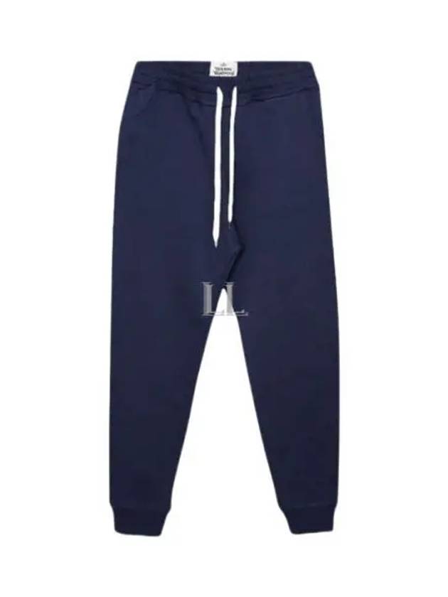 Women's ORB Embroidered Logo Classic Jogger Track Pants Dark Blue - VIVIENNE WESTWOOD - BALAAN 2