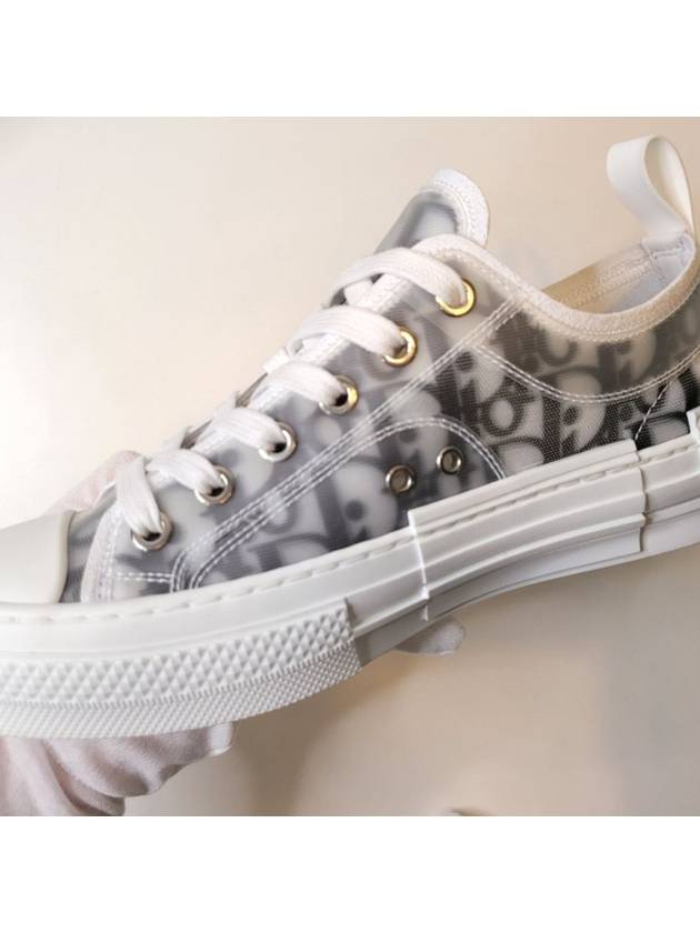 B23 Low Top Sneakers  Oblique White & Black - DIOR - BALAAN 4