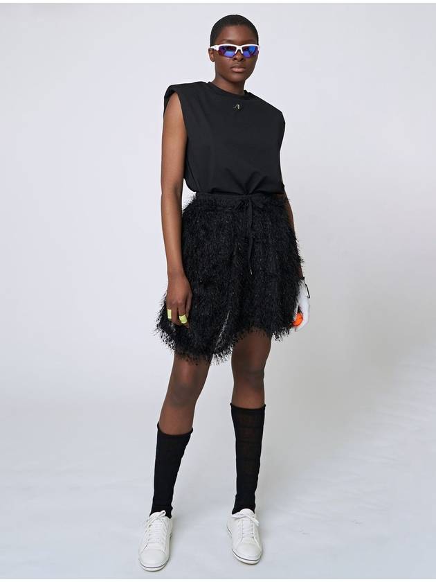 AW31PS08 Fringe Tulle G ShortsBlack - ATHPLATFORM - BALAAN 3