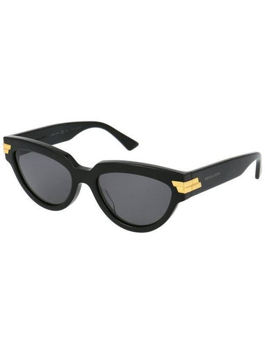 Eyewear Gold Logo Cat's Eye Sunglasses Black - BOTTEGA VENETA - BALAAN 1