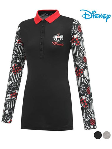 color combination printed long PK long sleeve collar t-shirt DL1LTS016 - DISNEY GOLF - BALAAN 1