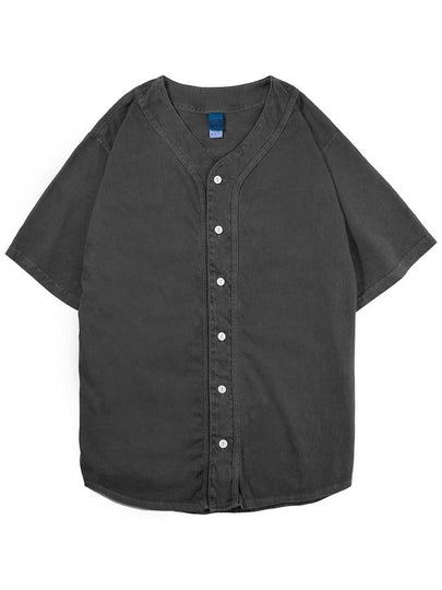 Baseball Short Sleeve Shirt Pigmented Black - GOODON - BALAAN 2