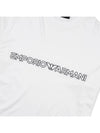 Embroidered Logo Short Sleeve T-Shirt White - EMPORIO ARMANI - BALAAN 6