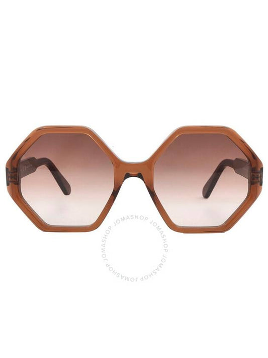 Gray Gradient Geometric Ladies Sunglasses - SALVATORE FERRAGAMO - BALAAN 1