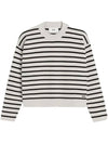 Striped Cotton Wool Knit Top - AMI - BALAAN 1