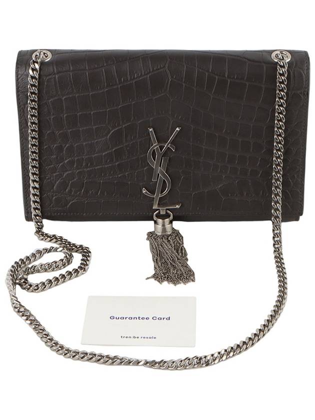 354119 Crocodile Kate Tassel Cross Bag 33503K 1 - SAINT LAURENT - BALAAN 8