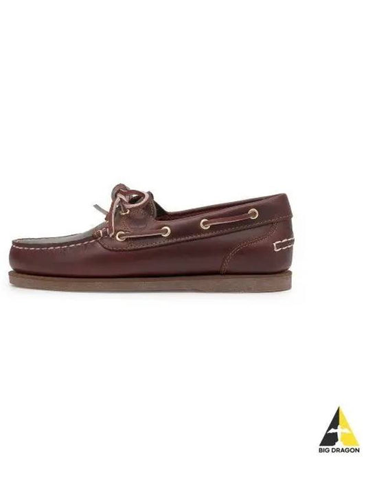 Women s Classic 2 Eye Boat Shoes Burgundy 72333 214 - TIMBERLAND - BALAAN 1