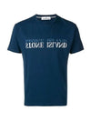 Logo Print Short Sleeve T-Shirt Navy - STONE ISLAND - BALAAN 3