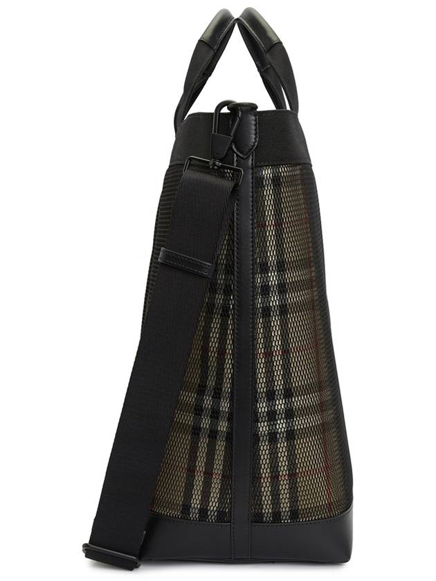 Men's Ormond Check Tote Bag Brown - BURBERRY - BALAAN 4