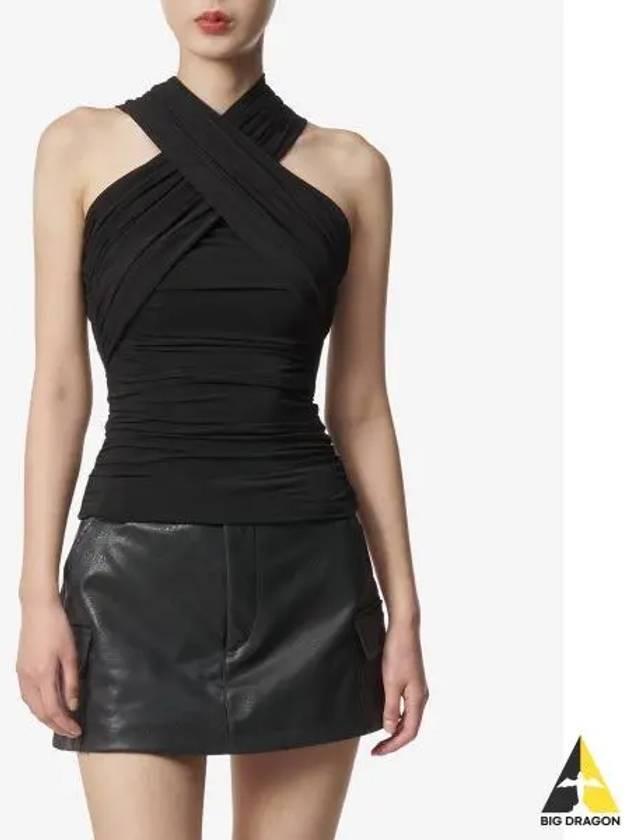 Wrinkle Jersey Sleeveless Black - SAINT LAURENT - BALAAN 2