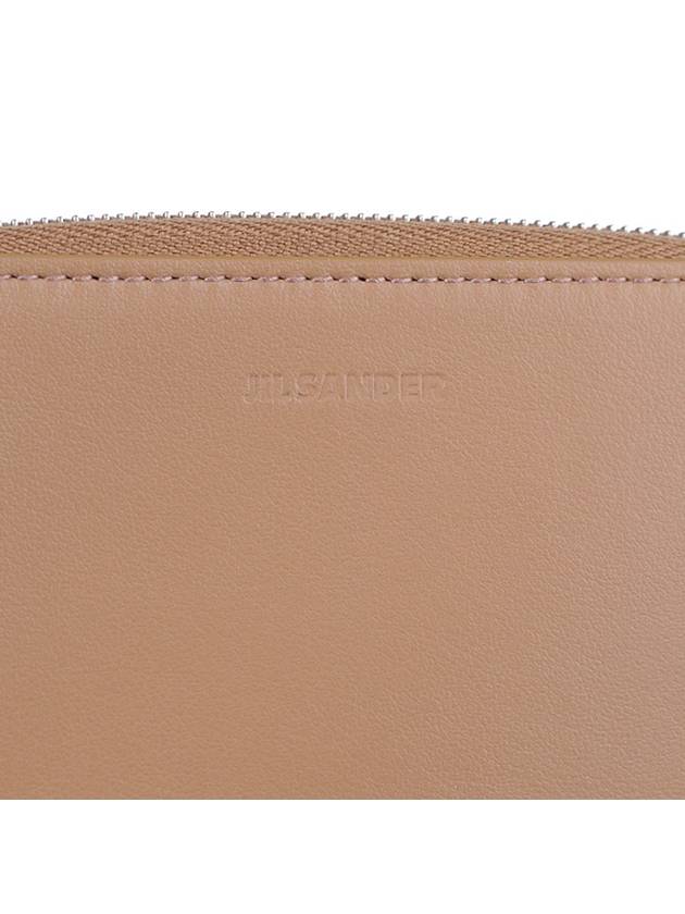 Strap Tangle Calfskin Leather Passport Wallet Beige - JIL SANDER - BALAAN 7