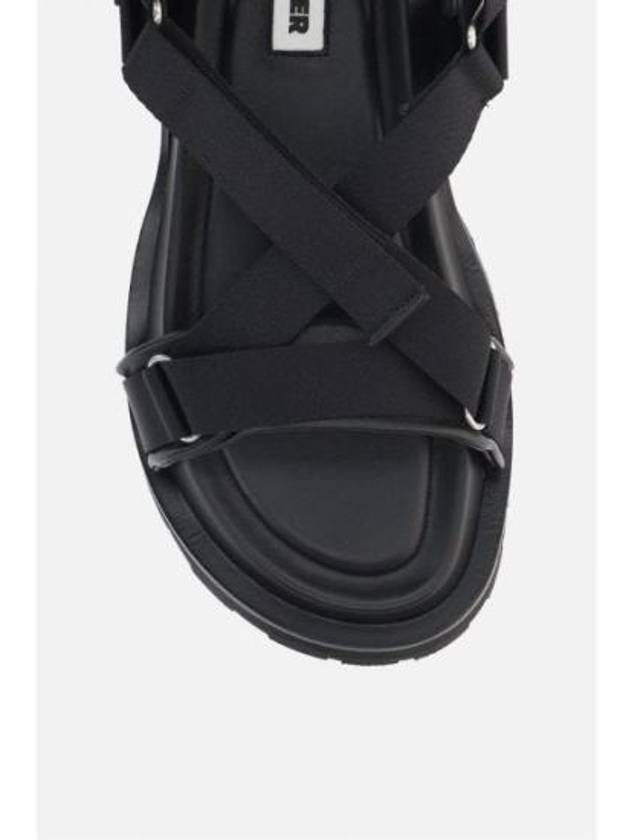 Platter Velcro Platform Sandals Black - JIL SANDER - BALAAN 5