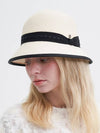 Lauren Cloche Hat White - BROWN HAT - BALAAN 2