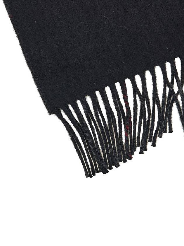 Check Reversible Cashmere Scarf Charcoal Black - BURBERRY - BALAAN 7