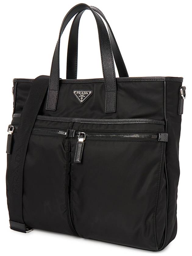 Re-Nylon Saffiano Tote Bag Black - PRADA - BALAAN 3