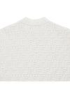 FF logo embossed pullover knit top white - FENDI - BALAAN.