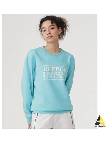 Classic Letter Sweatshirt Emerald - REEBOK - BALAAN 1