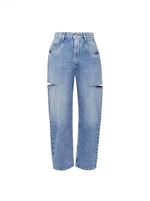 Maison Margiela Back Stitch Cut Out Denim Pants 271473 - MAISON MARGIELA - BALAAN 1