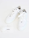 CC Logo Calfskin Low Top Sneakers White - CHANEL - BALAAN 3